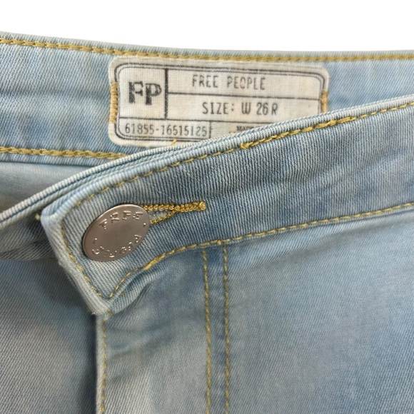 Free People Hippie 70s Bell Bottoms Flare Jeans Retro Size 26 - Picture 5 of 15